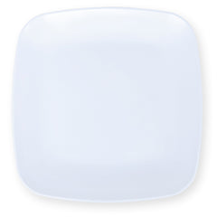 White Beveled Square Plates