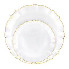 White and Gold Regal Superior Combo Plates