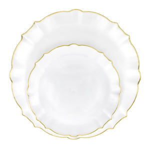 White and Gold Regal Combo Plates
