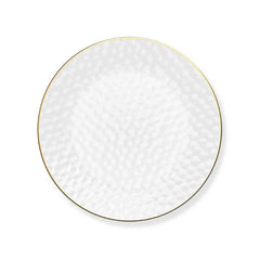 Clear & Gold Rim Hammered Plates