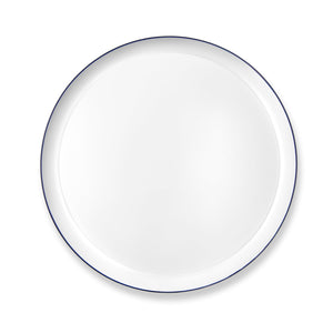 White and Blue Contour 8.5" Salad Plates