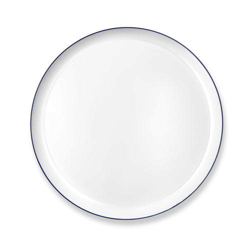 White and Blue Contour 8.5" Salad Plates
