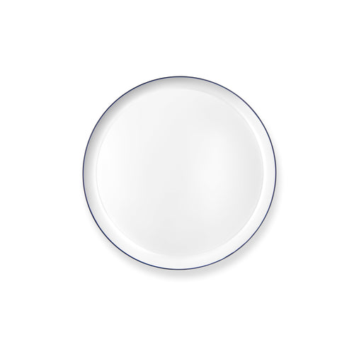 White and Blue Contour 6.25" Salad Plates