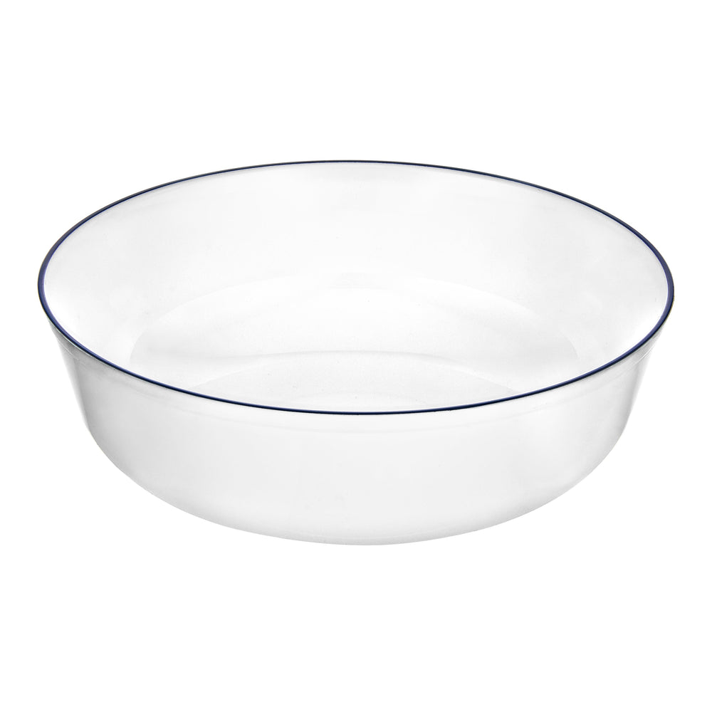 White and Blue Contour Bowls