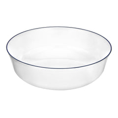 White and Blue Contour Bowls