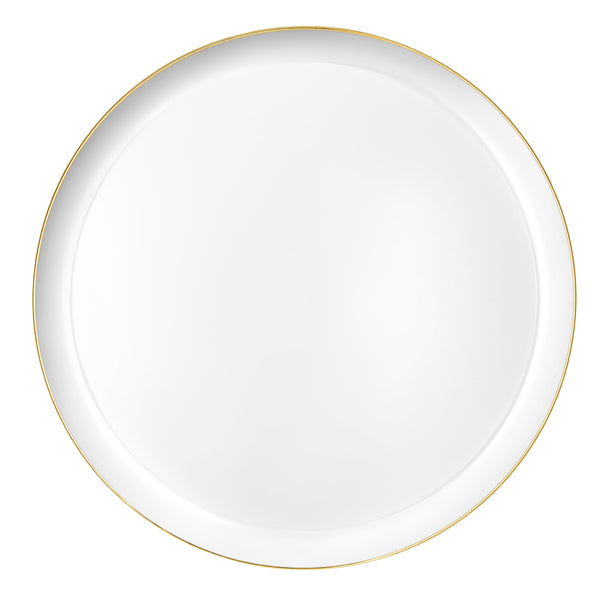 White and Gold Contour Plates