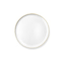 White and Gold Contour Plates
