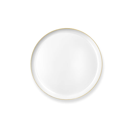 White and Gold Contour Plates