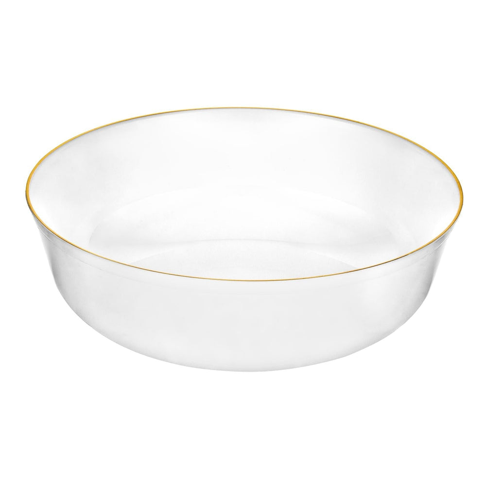 White and Gold Contour Bowls