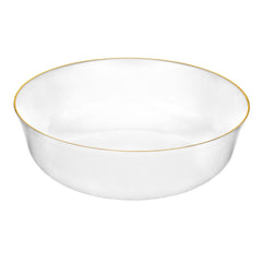 White and Gold Contour Bowls