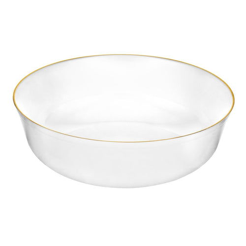 White and Gold Contour Bowls