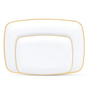 Gilded Pearl Oblong Plates