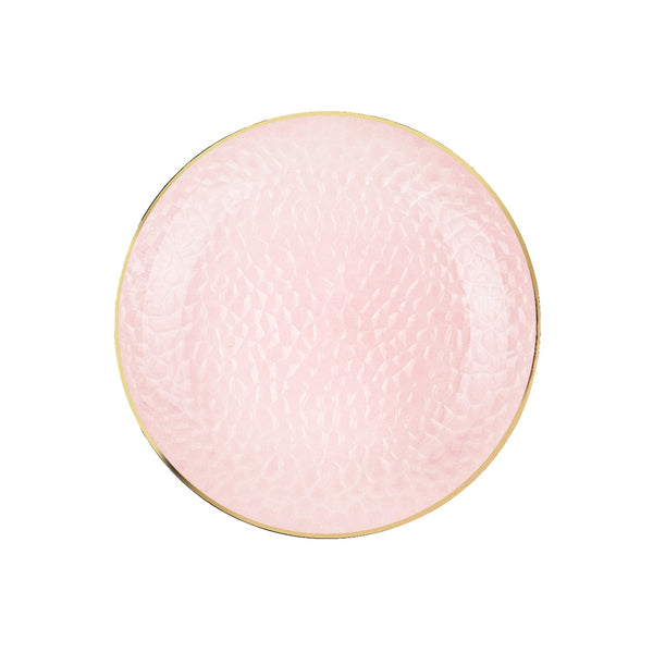 Rose Hammered Plates
