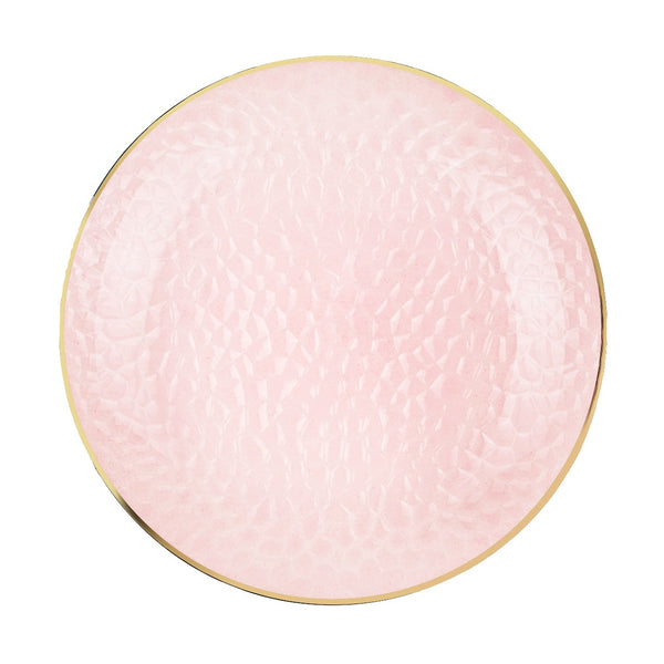 Rose Hammered Plates