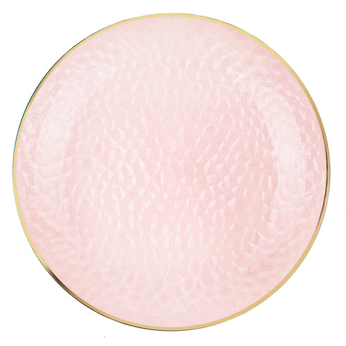 Rose Hammered Plates