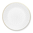Clear & Gold Rim Hammered Plates