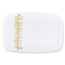 White and Gold Linear Plates