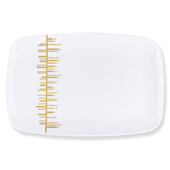 White and Gold Linear Plates