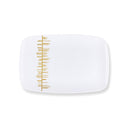White and Gold Linear Plates