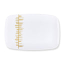White and Gold Linear Plates