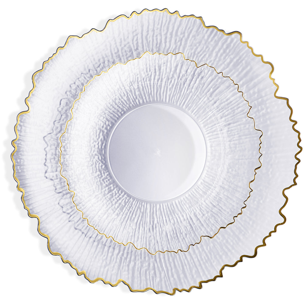 Clear with Gold Rim Signature Combo Plates