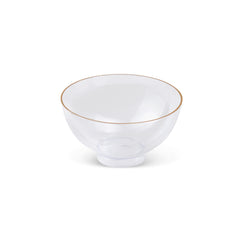 Clear Mini Appetizers with Gold Rim