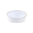 White and Gold Contour Plates