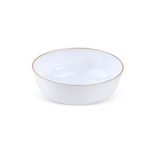 White and Gold Contour Plates