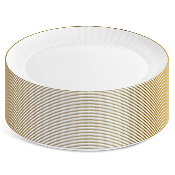 Decorative White & Gold Plates