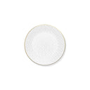 Clear & Gold Rim Hammered Plates