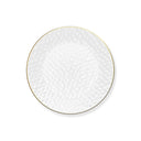 Clear & Gold Rim Hammered Plates