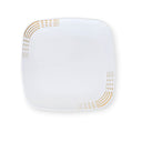 Dashed White & Gold Plates