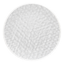 Clear & White Rim Hammered Plates