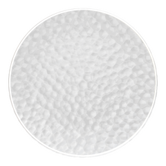 Clear & White Rim Hammered Plates