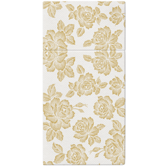 Airlaid Pocket Napkins Subtle Roses Gold