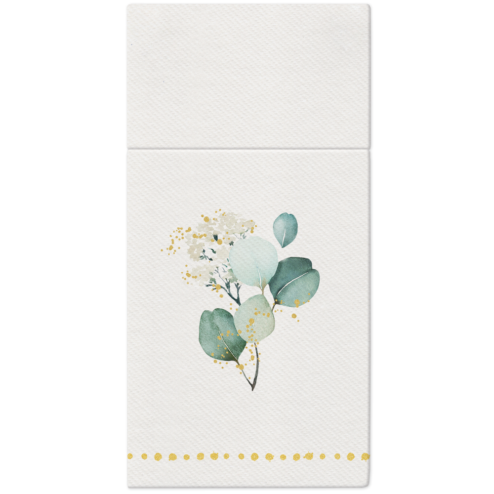 Airlaid Pocket Napkins Golden Eucalyptus