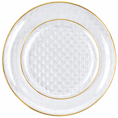 Interlace Clear with Gold Rim Combo Plates