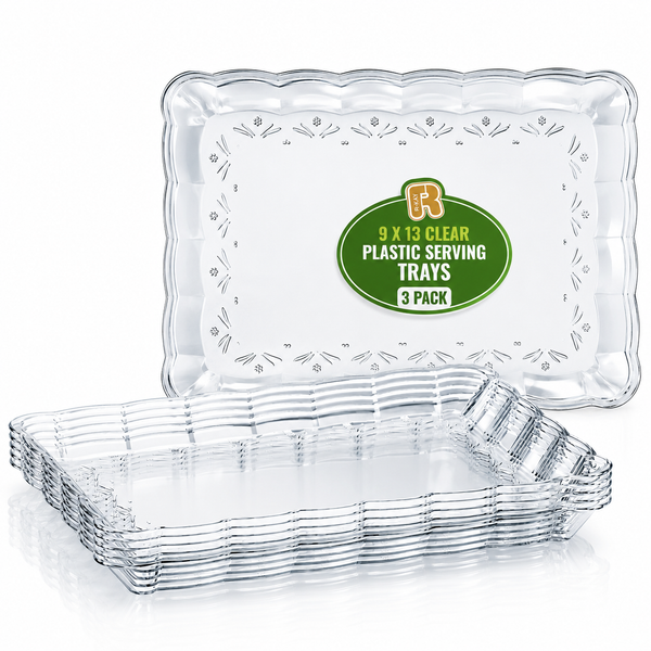 Classic 9 x 13 Clear Plastic Serving Tray