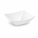 White Beveled Plastic Bowls