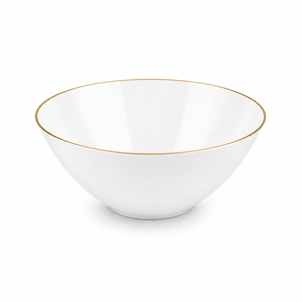 Gilded Pearl White Plastic Bowls