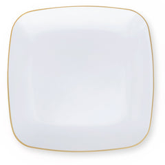 Gilded Pearl Square Plates