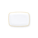 Gilded Pearl Oblong Plates