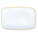 Gilded Pearl Oblong Plates