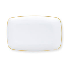 Gilded Pearl Oblong Plates