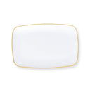 Gilded Pearl Oblong Plates