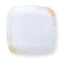 Dashed White & Gold Plates