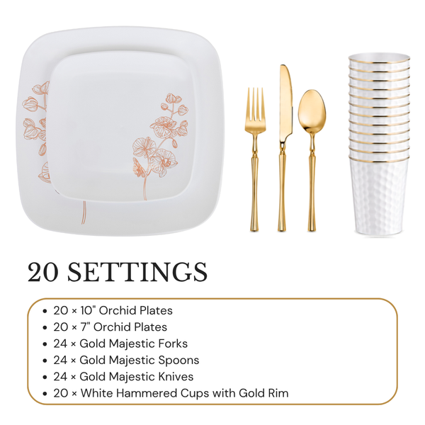 Rose Orchid Party Set