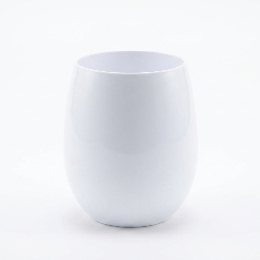 White & Gold Stemless Goblets
